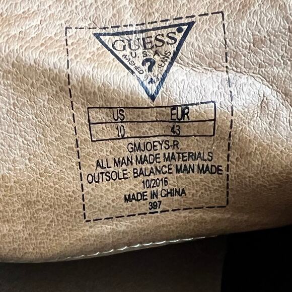 GUESS Casual Shoes GMJOEYS-R Men’s Size 10 Brown - Picture 11 of 13